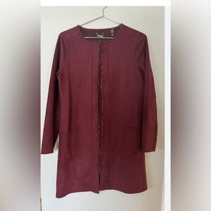 NWT Tahari Suede Midi Jacket